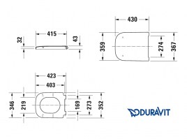 ASIENTO y TAPA INODORO HAPPY D2 DURAVIT